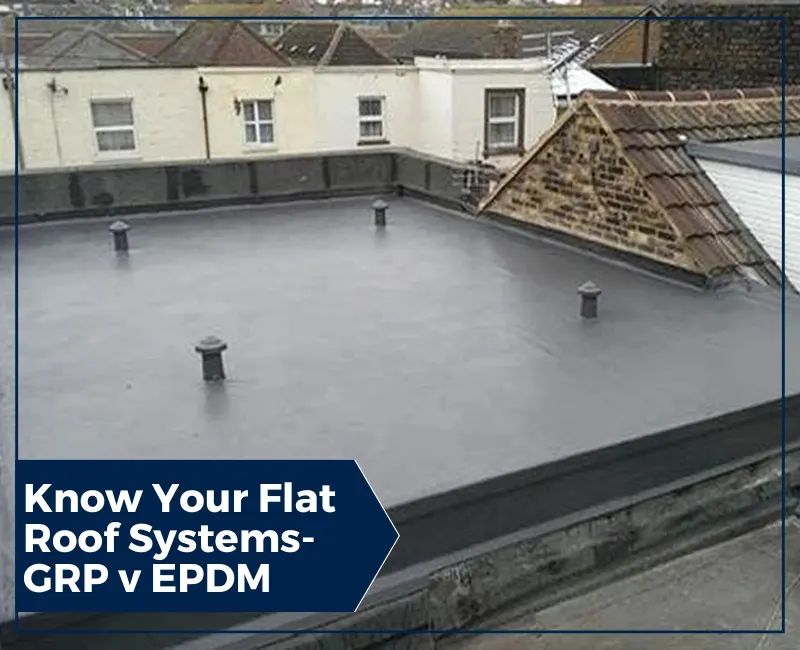 Large commercial flat roof
